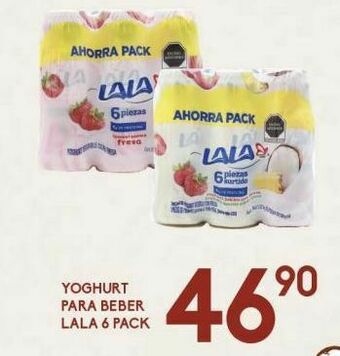 Alsuper Yogurt para beber lala 6pack oferta