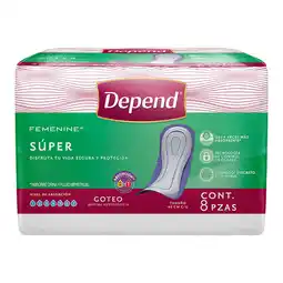 Farmacias YZA Depend Femenine Super 8 Pzas oferta
