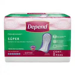Farmacias YZA Depend Femenine Super 8 Pzas oferta