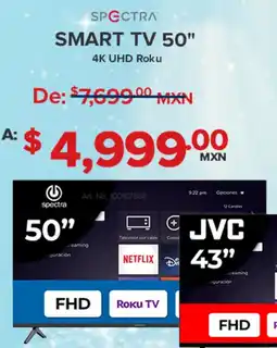 Office Depot Spectra Smart TV 50" oferta