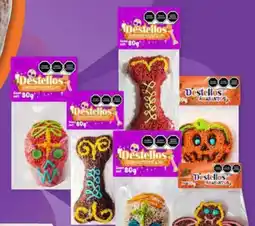 Soriana Súper Calaverita amaranto, murciélago o huesito destellos oferta