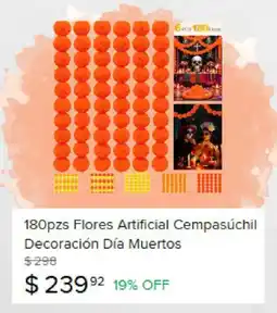 Mercado Libre 180pzs Flores Artificial Cempasúchil Decoración Día Muertos oferta