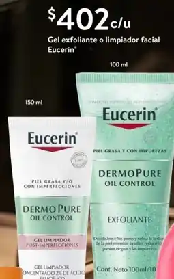 Walmart Express Eucerin gel exfoliante o limpiador facial oferta