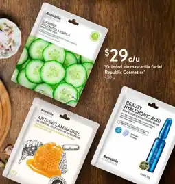 Walmart Express Republic Cosmetics mascarilla facial oferta