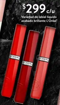Walmart Express L'Oréal labial liquid acabado brillante oferta