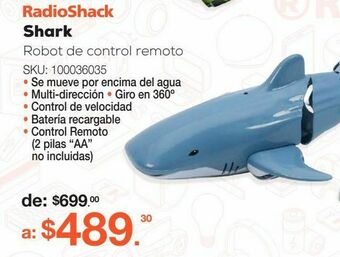Robot de control remoto radioshack shark