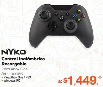 RadioShack Control inalámbrico recargable nyko / xbox one / negro oferta