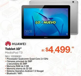 RadioShack Tablet huawei mediapad t3 10 oferta