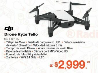 RadioShack Drone ryze tello powered by dji / blanco oferta