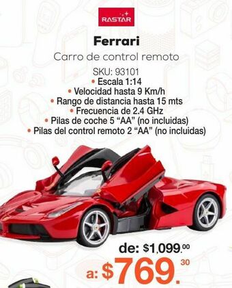 RadioShack Carro de control remoto rastar ferrari f40 / rojo oferta