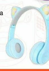 RadioShack Audífonos bluetooth misik orejas de gato / on ear / azul oferta