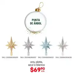 Woolworth Punta de árbol oro, plata, azul o blanco oferta