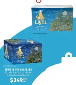 Woolworth Serie de 500 luces led luz multicolor o cálida, cable transparente oferta