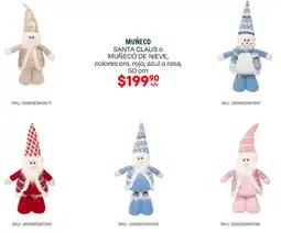 Woolworth Muñeco santa claus o muñeco de nieve, colores oro, rojo, azul o rosa oferta