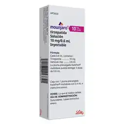 Farmacias Benavides 10 mg Tirzepatida/0.6 ml Solución Inyectable oferta