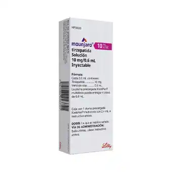 Farmacias Benavides 10 mg Tirzepatida/0.6 ml Solución Inyectable oferta
