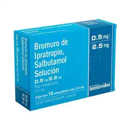 Farmacias Benavides 0.5 mg Bromuro de Ipratropio/2.5 mg Salbutamol oferta
