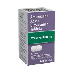 Farmacias Benavides 875 mg Amoxicilina/125 mg Ácido Clavulánico oferta