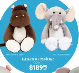 Woolworth Elefante o hipopótamo 30 cm oferta