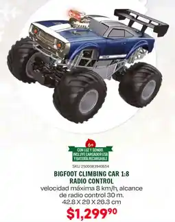 Woolworth Bigfoot climbing car 1:8 radio control oferta