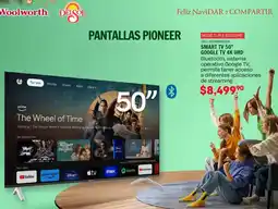 Woolworth Pioneer Smart TV 50" Google 4K UHD oferta