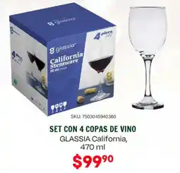 Woolworth Glassica set con 4 copas de vino oferta
