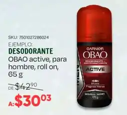 Woolworth Obao Active desodorante oferta