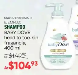 Woolworth Baby Dove head to toe shampoo oferta