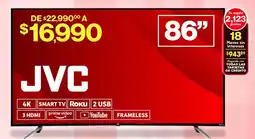 Soriana Híper JVC Smart TV 86" oferta