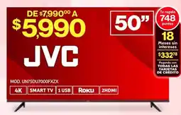 Soriana Híper Jvc smart tv 50" oferta