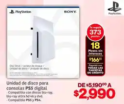 Soriana Híper PS5 digital unidad de discos para consolas oferta