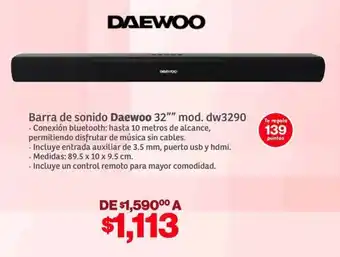 Daewoo barra de sonido 32"