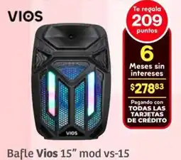 Soriana Híper Vios bafle 15" oferta