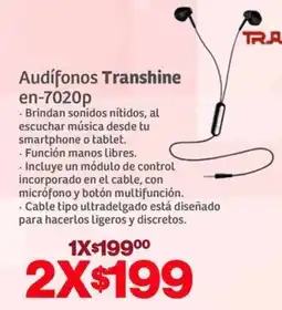 Soriana Híper Transhine audífonos en-7020p oferta