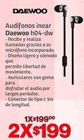 Soriana Híper Daewoo audífonos inear h04-dw oferta