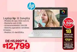 Soriana Híper HP laptop i5 2a4q6la oferta
