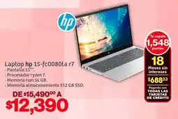 Soriana Híper HP laptop 15-fc00080lar7 oferta