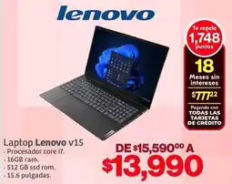 Soriana Híper Lenovo laptop v15 oferta