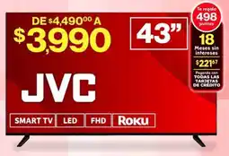 Soriana Híper Jvc smart tv 43" oferta