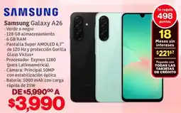 Soriana Híper Samsung galaxy A26 oferta
