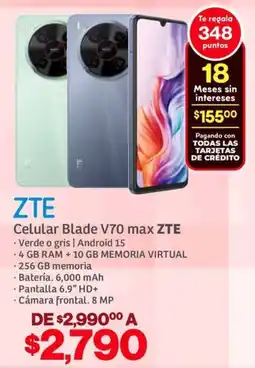 Soriana Híper Zte celular blade v70 max oferta