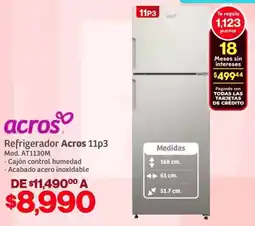 Soriana Híper Acros refrigerador 11p3 oferta