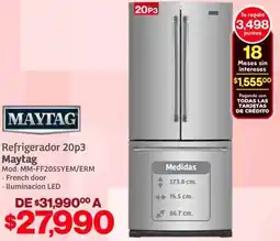 Soriana Híper Maytag refrigerador 20p3 oferta
