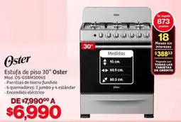 Soriana Híper Oster estufa de piso 30" oferta