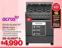 Soriana Híper Acros estufa de piso 30" oferta