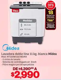 Soriana Híper Midea lavadora doble tina blanca oferta