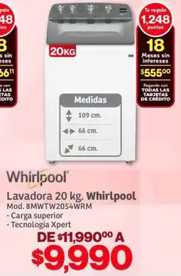 Soriana Híper Whirlpool lavadora oferta