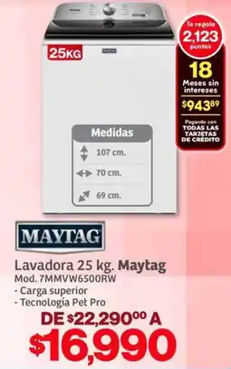 Soriana Híper Maytag lavadora oferta