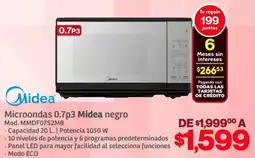 Soriana Híper Midea microondas 0.7p3 oferta