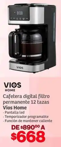 Soriana Híper Vios home cafetera digital filtro permanente oferta